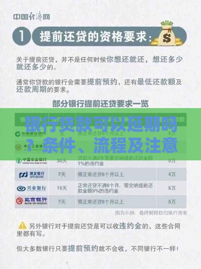银行贷款可以延期吗?条件、流程及注意事项全解析 银行贷款可以延期吗?条件、流程及注意事项全解析