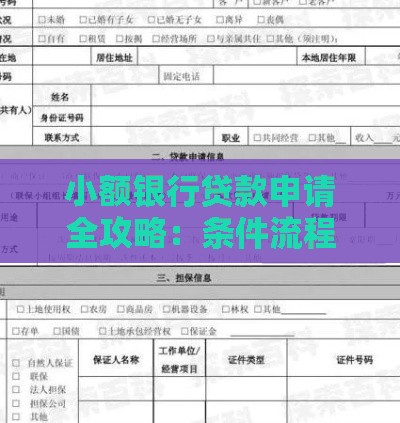 小额银行贷款申请全攻略：条件流程及注意事项解析