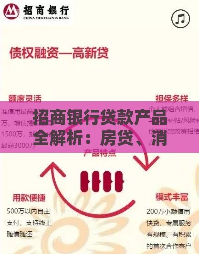 招商银行贷款产品全解析：房贷、消费贷、经营贷如何选？