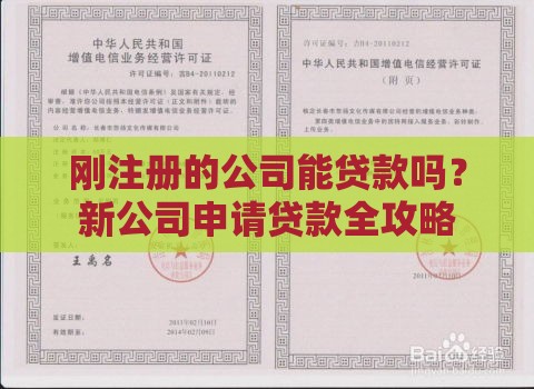 刚注册的公司能贷款吗？新公司申请贷款全攻略