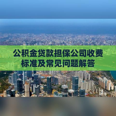 公积金贷款担保公司收费标准及常见问题解答