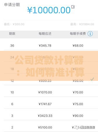 公司贷款计算器：如何精准计算利息与还款计划？