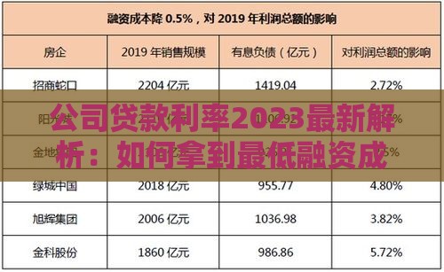 公司贷款利率2023最新解析：如何拿到最低融资成本