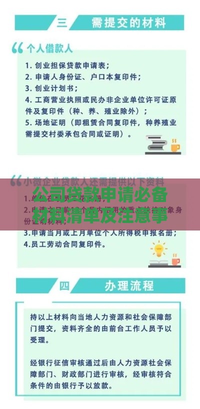 公司贷款申请必备材料清单及注意事项