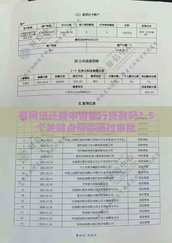 有网贷还能申请银行贷款吗?5个关键点帮你通过审批 有网贷还能申请银行贷款吗?5个关键点帮你通过审批