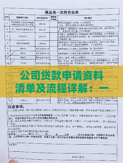 公司贷款申请资料清单及流程详解：一篇搞懂所需材料