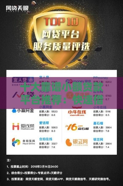 十大靠谱小额贷款平台推荐：快速借款攻略分享