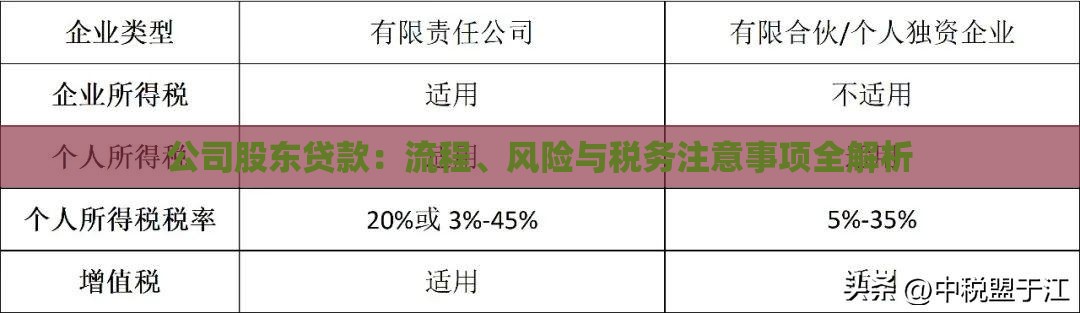 公司股东贷款：流程、风险与税务注意事项全解析