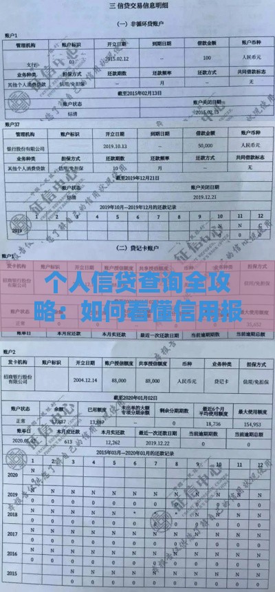 个人信贷查询全攻略：如何看懂信用报告并提升贷款通过率