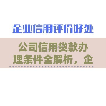 公司信用贷款办理条件全解析，企业主必看指南