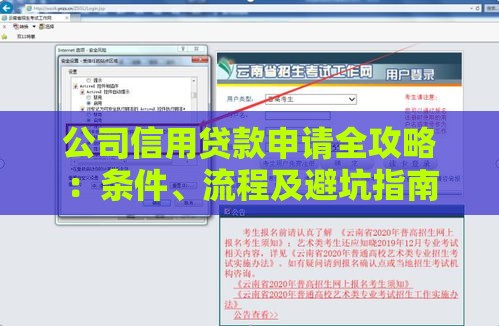 公司信用贷款申请全攻略：条件、流程及避坑指南