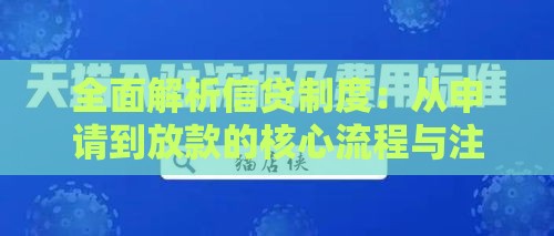 全面解析信贷制度：从申请到放款的核心流程与注意事项