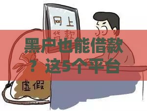 黑户也能借款?这5个平台不看征信,应急贷款真实推荐 黑户也能借款?这5个平台不看征信,应急贷款真实推荐