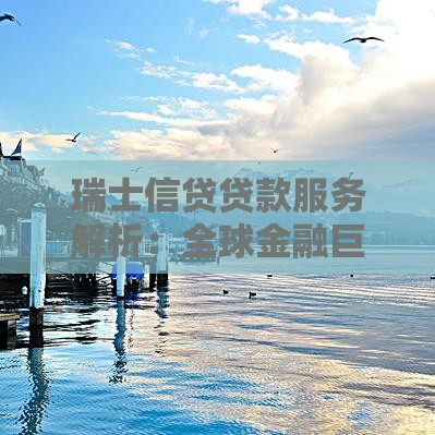 瑞士信贷贷款服务解析：全球金融巨头的借贷优势与风险