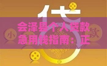 会泽县个人贷款急用钱指南：正规渠道与避坑技巧