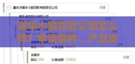 瀚华小额贷款公司怎么样？申请条件、产品类型全解析