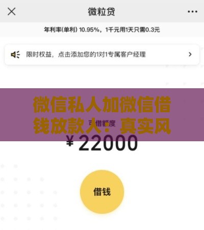 微信私人加微信借钱放款人：真实风险与防范指南