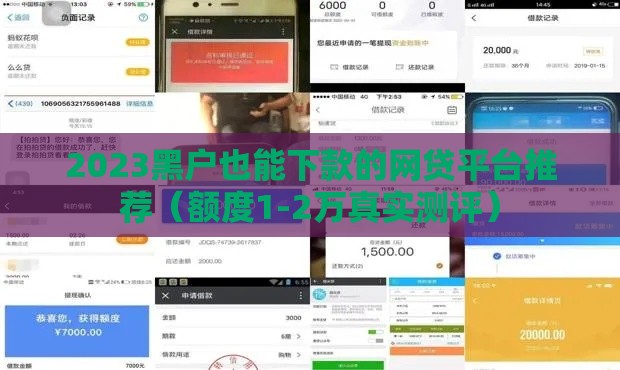 2023黑户也能下款的网贷平台推荐（额度1-2万真实测评）