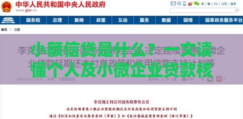 小额信贷是什么?一文读懂个人及小微企业贷款核心要点 小额信贷是什么?一文读懂个人及小微企业贷款核心要点