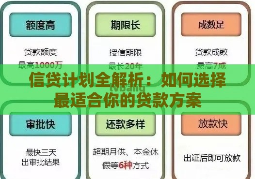 信贷计划全解析:如何选择最适合你的贷款方案 信贷计划全解析:如何选择最适合你的贷款方案