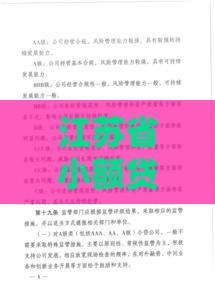 江苏省小额贷款公司管理办法详解：申请条件与监管政策