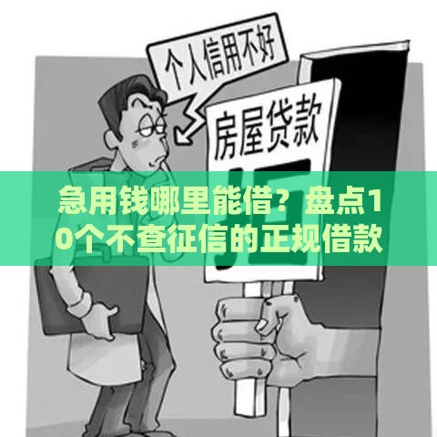 急用钱哪里能借？盘点10个不查征信的正规借款平台