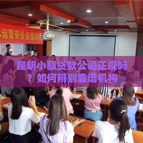 昆明小额贷款公司正规吗？如何辨别靠谱机构