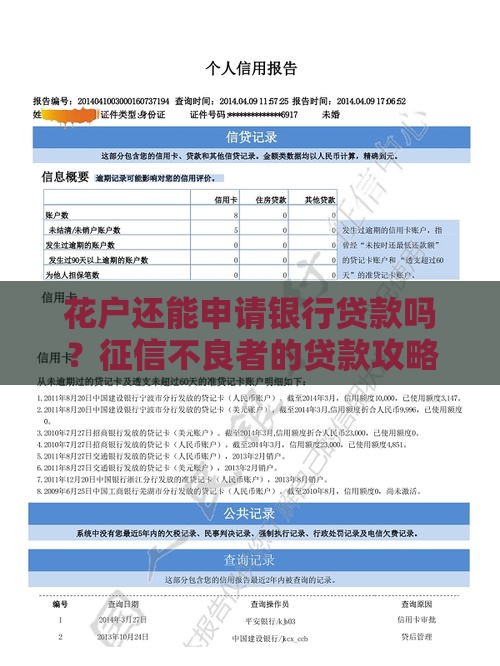 花户还能申请银行贷款吗？征信不良者的贷款攻略解析