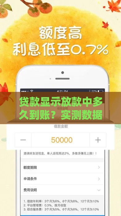 贷款显示放款中多久到账？实测数据解析到账时间