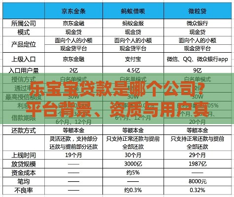 乐宝宝贷款是哪个公司？平台背景、资质与用户真实反馈解析