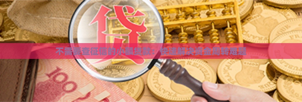 不需要查征信的小额贷款：快速解决资金周转难题