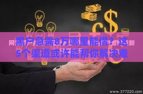 黑户急需8万哪里能借？这5个渠道或许能帮你解决难题