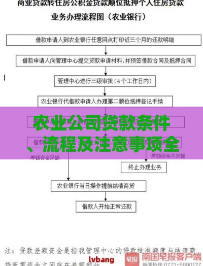 农业公司贷款条件、流程及注意事项全解析