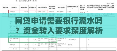 网贷申请需要银行流水吗？资金转入要求深度解析