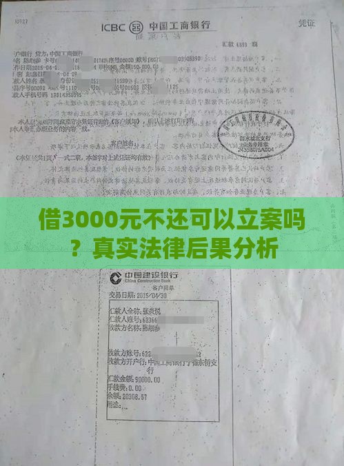借3000元不还可以立案吗？真实法律后果分析