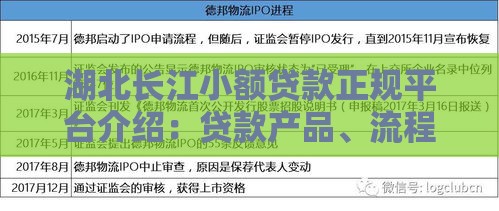 湖北长江小额贷款正规平台介绍：贷款产品、流程及条件