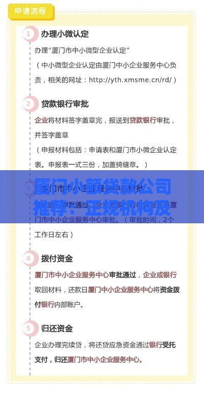厦门小额贷款公司推荐：正规机构及申请攻略