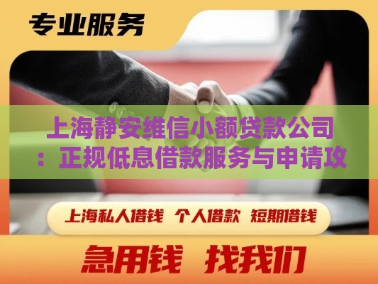 上海静安维信小额贷款公司：正规低息借款服务与申请攻略