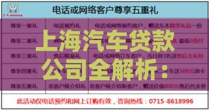 上海汽车贷款公司全解析：流程、利率及避坑指南
