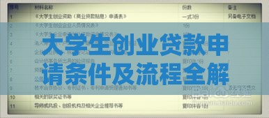 大学生创业贷款申请条件及流程全解析（附银行政策）