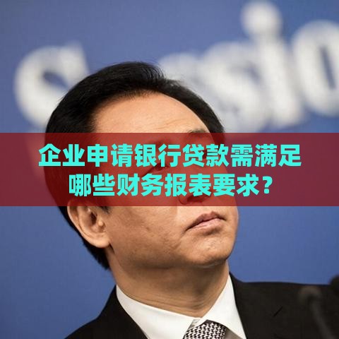 企业申请银行贷款需满足哪些财务报表要求？