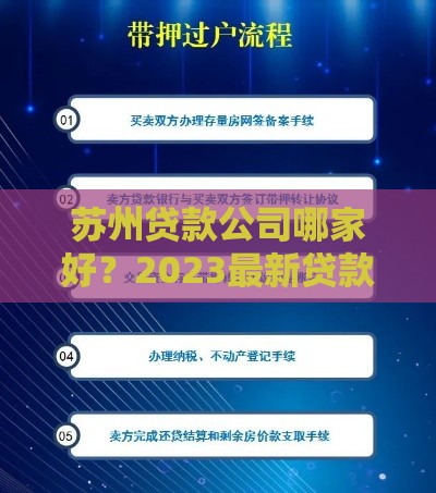 苏州贷款公司哪家好？2023最新贷款攻略与专业机构推荐