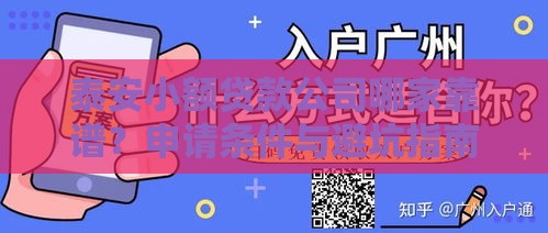 泰安小额贷款公司哪家靠谱？申请条件与避坑指南