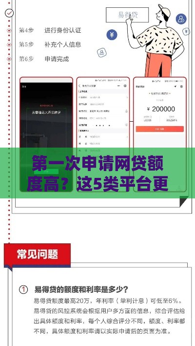 第一次申请网贷额度高？这5类平台更容易通过！
