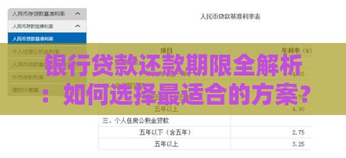 银行贷款还款期限全解析：如何选择最适合的方案？