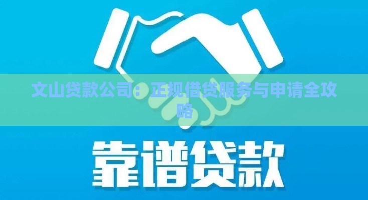 文山贷款公司：正规借贷服务与申请全攻略