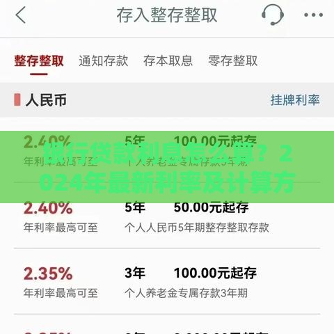 银行贷款利息怎么算？2024年最新利率及计算方法