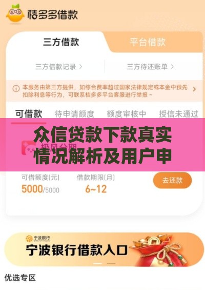 众信贷款下款真实情况解析及用户申请指南