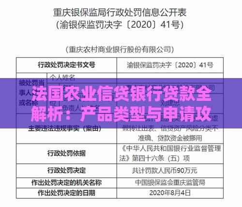 法国农业信贷银行贷款全解析：产品类型与申请攻略