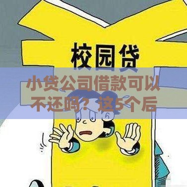 小贷公司借款可以不还吗？这5个后果你必须知道